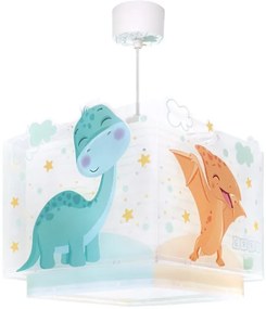 Dalber 63452 - Gyerek csillár BABY DINOS 1xE27/15W/230V, vidám, színes kivitel