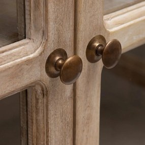 Natúr színű mangófa tálalószekrény 160x71 cm – Ixia