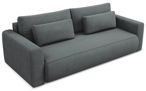 Sötétszürke kinyitható-tárolóhelyes kanapé 238 cm Kapua – Makamii