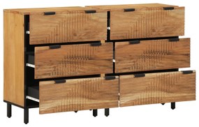 Szekrények 2 db Barna 60x33x75 cm Tömör Fa Akác