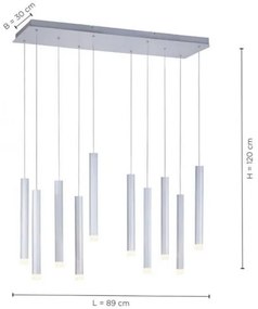 Leuchten Direkt 15206-95 - LED Csillár zsinóron BRUNO 10xLED/4,8W/230V