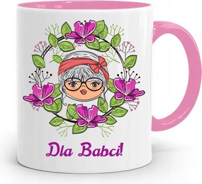 Rózsaszín Bögre Nagymamáknak Szeretett Nagymamáknak fényképes nyomtatással