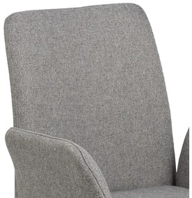 Szürke kárpitozott karfás étkezőfotel Naya – Actona