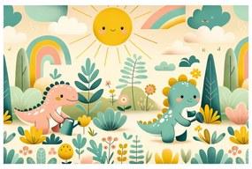 Kép kis dinoszauruszok játékos napja a természetben