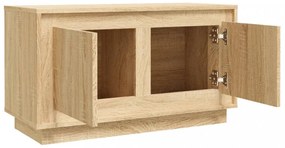 sonoma tölgy színű szerelt fa fali TV-szekrény 80x35x45 cm