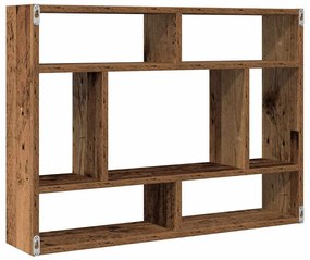antik fa szerelt fa fali polc 75x16x55 cm