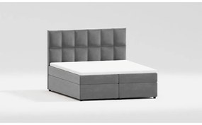 Szürke ágyneműtartós boxspring ágy 140x200 cm Flip – Ropez