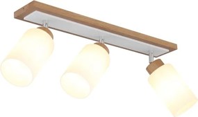 Globo 15977-3 - ROWENA spotlámpa 3xE27/60W/230V tölgy/fehér