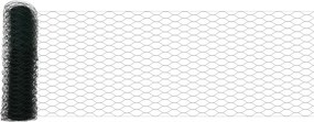 vidaXL Hexagon kerítés Zöld 0,4 x 10 m PVC