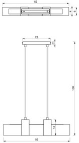 Csillár zsinóron BELEN 3xGU10/8W/230V