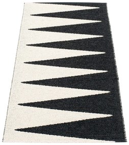 Fekete-fehér kültéri-beltéri futószőnyeg 70x150 cm Vivi Black – Pappelina