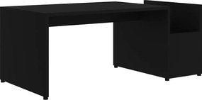 vidaXL fekete szerelt fa dohányzóasztal 90 x 45 x 35 cm