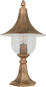 KAJA K-8128 CZARNY/ZŁOTY BOSTON Fekete Színű Kültéri Állólámpa 1xE27 15W IP44