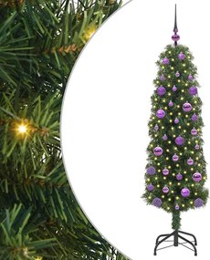 vidaXL Mű karácsonyfa 150 LED-del Zöld 150 cm PVC, acél és műanyag