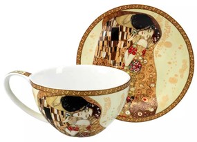 Gustav Klimt porcelán teás csésze A Csók díszdobozban