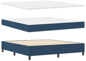 Box Spring Ágy matraccal és padra Kék 180x200 cm Szövet