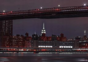 Poszter 42x29,7cm Esti panoráma Alsó-Manhattanre, Assaf Fran