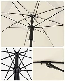 SONGMICS kerti napernyő, 160 cm, UPF 50+ UV-védelem, állítható magasságú