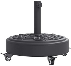 görgős kerek napernyőtalp rúdhoz Ø38 / 48 mm 27 kg