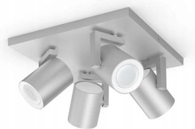 Philips Hue Argenta 4x5.7W GU10 krĂłm okos mennyezeti lĂĄmpa, szabĂĄlyozhatĂł fĂ©nyerĆvel