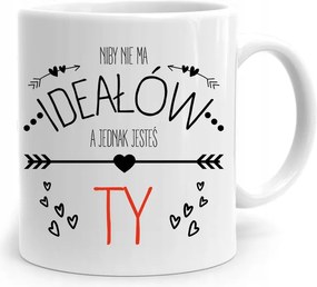 Bögre Ajándék Valentin Napra Nincsenek Tökéletesek fényképes nyomtatással