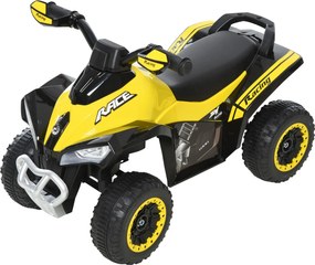 HOMCOM Gyerek Pedálos Go-Kart Autó Lábbal Hajtható Játékjármű 18-36 hónapos Gyerekeknek Fényekkel, Zenével, Műanyagból és Acélból, Sárga 67,5 x 38 x 4