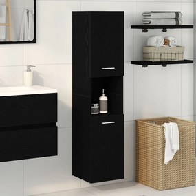 Fekete Tölgy Kádas Fali Szekrény 30x30x130 cm MDF