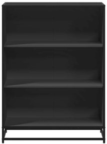 fekete szerelt fa könyvszekrény 80,5x35x107,5 cm