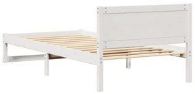 Ágykeret Fehér Fa 90 x 200 cm Minimalista ágykeret