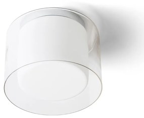 RENDL R13684 VENICE felületre szerelhető lámpatest, fürdőszoba IP44 tiszta üveg/opál üveg/króm