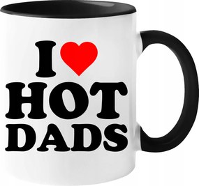 I Love Hot Dads Bögre vicces Születésnapi Ajándék Karácsony 330ml Csomagolás