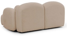 Világosbarna buklé sarokkanapé (jobb oldali-heverő résszel) Orbit – Ropez