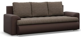 Tokio kanapéágy, fonott + műbőr, barna