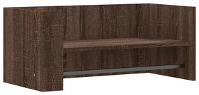 barna tölgy színű szerelt fa fali polc 70,5 x 35 x 30,5 cm