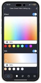 Okos mennyezeti lámpa fehér 29,5 cm LED RGBW-vel IP54 - Siem