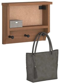 SANDNES tömör fenyőfa falra szerelt kabátállvány 45x12x35 cm