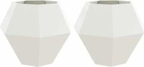 vidaXL Növénytartó 2 pcs Fehér 100 x 100 x 80 cm Acél