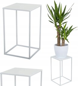 Fehér divatos álló virágágyás 40 cm fém loft