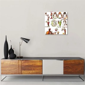 Gario Vászonkép Banksy falfestmény - utcai mûvészeti alkotások kollázsa Méret: 30 x 30 cm