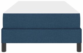 Boxrugós ágy matracmal Kék 80 x 200 cm szövet