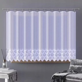 Gyönyörű finom fehér jacquard függöny Alisma nappaliba A149 250x130cm