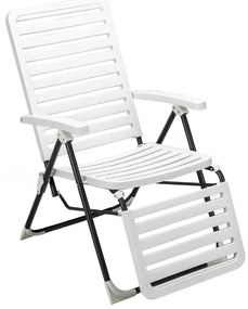 Összecsukható kerti szék lábtartóval