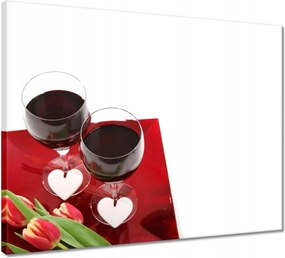 Vászonkép 50x40 Vörösbor a vacsorához