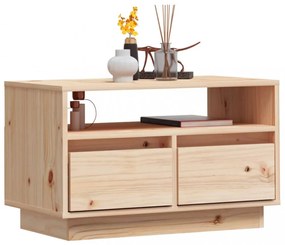 tömör fenyőfa TV-szekrény 60 x 35 x 37 cm