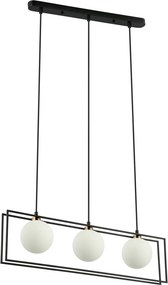 Italux modern függeszték grosetta fehér fekete itxpnd-53423-3-bk