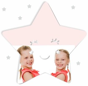 Gyermek dekoratív fali tükör vidám csillag motívummal