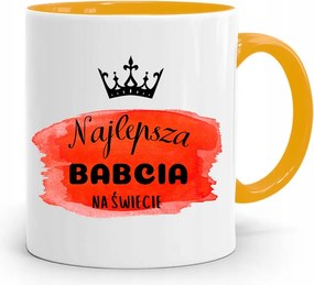 Sárga Bögre Nagymama Napja Legjobb Nagymama Ajándék fényképes nyomtatással