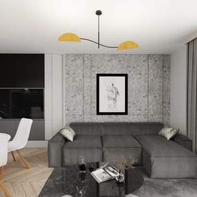 Emibig modern mennyezeti lámpa lotus fekete narancs emi1460/2
