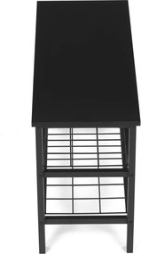 Cipőtartó 2 polccal fekete színben Belföldi Raktárról