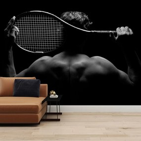 Fotótapéta - Teniszező, fekete-fehér (147x102 cm)